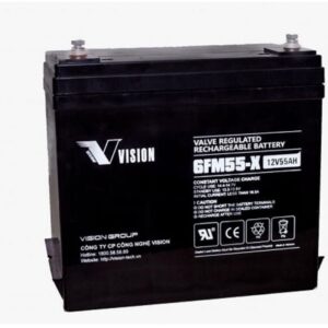 Ắc quy khô kín khí Vision AGM 12V, 55Ah 6FM55-X