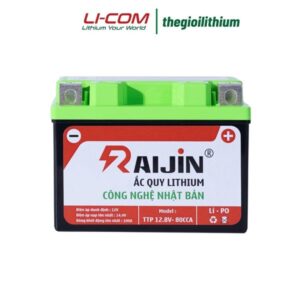 Ắc quy lithium khởi động xe máy 12V - 4Ah, công nghệ lithium Nhật Bản của Raijin