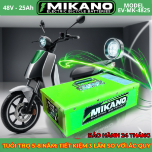 Pin lithium 48V 25Ah MIKANO Chính Hãng gắn xe điện xe máy điện
