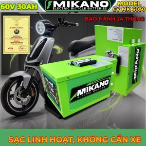 Pin lithium 60v 30Ah MIKANO Chính Hãng gắn xe điện xe máy điện